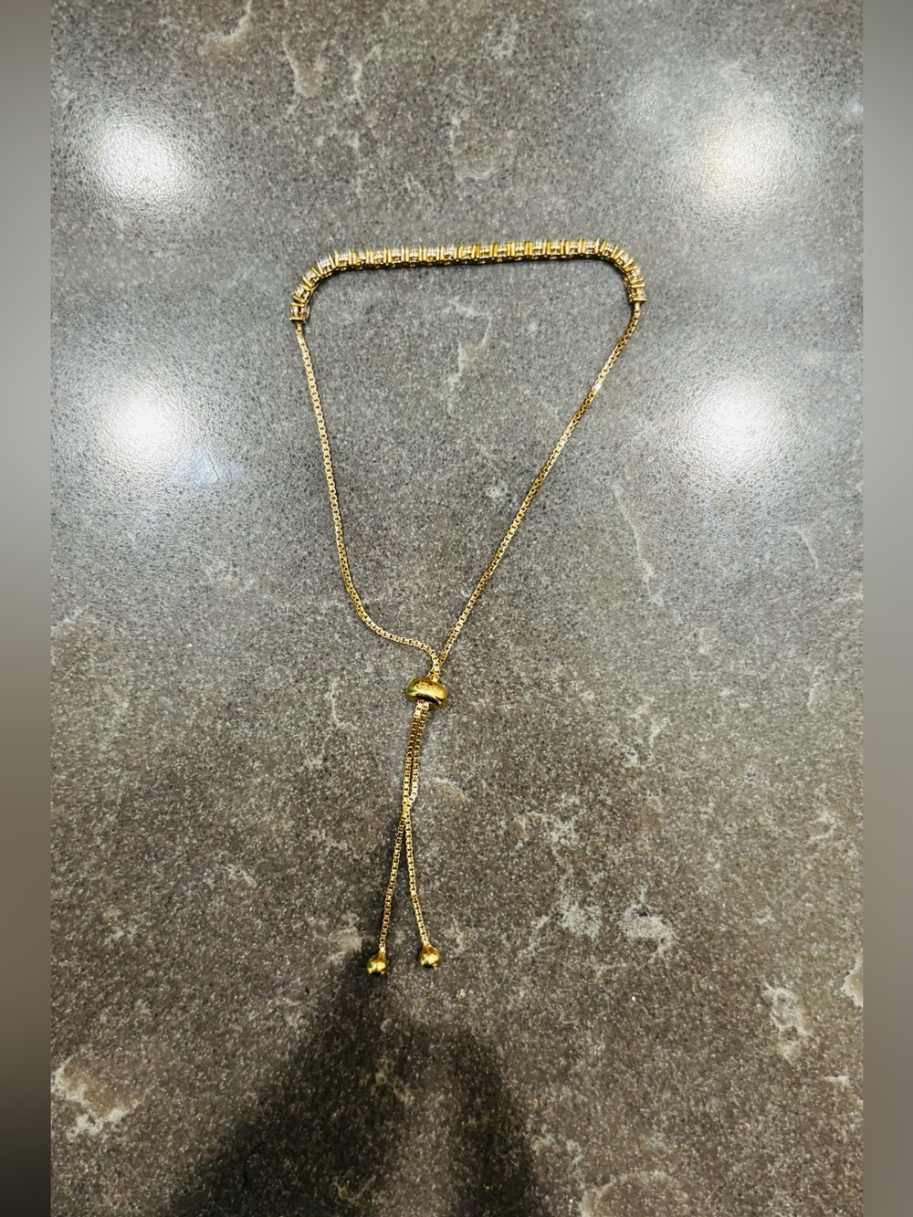 10k Gold Adjustable Lariat Necklace